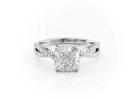 The Angelina Set With A 3 Carat Cushion Lab Diamond Fashion