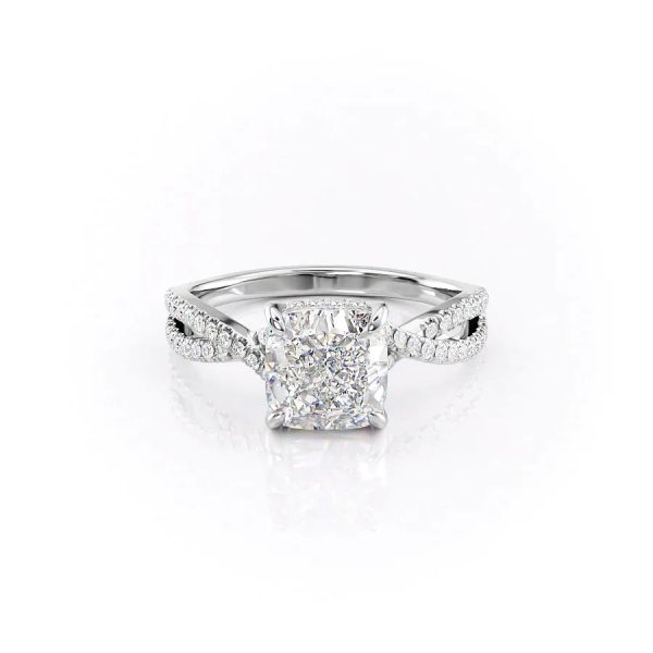 The Angelina Set With A 3 Carat Cushion Lab Diamond Fashion