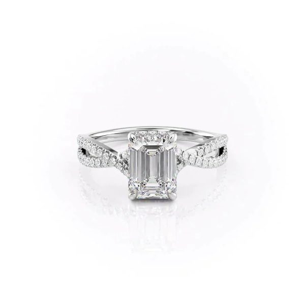 The Angelina Set With A 3 Carat Emerald Lab Diamond For Discount