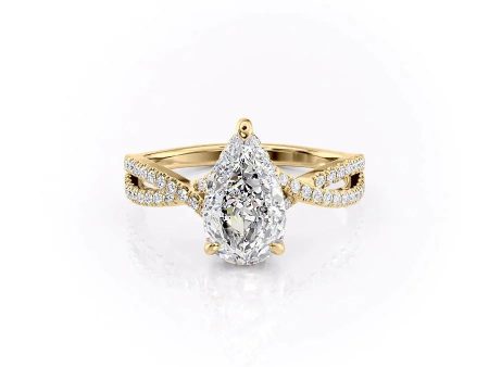 The Angelina Set With A 2.5 Carat Pear Lab Diamond Online