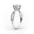 The Angelina Set With A 3 Carat Elongated Cushion Lab Diamond on Sale