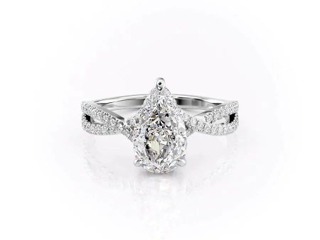 The Angelina Set With A 2.5 Carat Pear Lab Diamond Online now